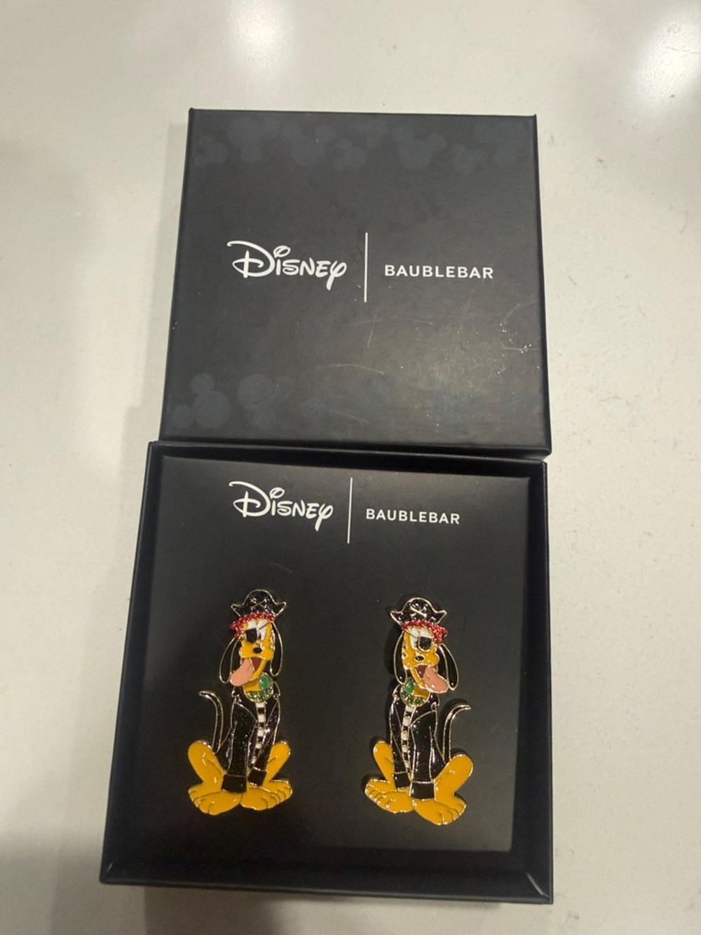 BaubleBar Disney Pluto Enamel Drop Earrings - Yellow, Black, Green, Red